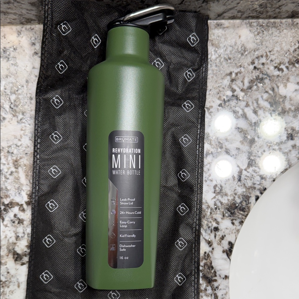 16oz Brumate Rehydration Mini Water Bottle - Olive Green